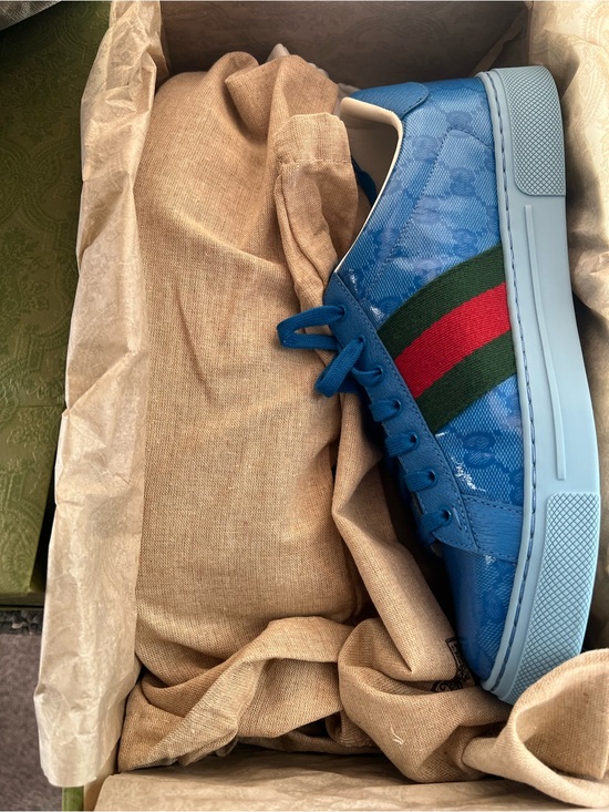 Gucci Other - Gucci Ace GG Crystal Canvas Blue Mens